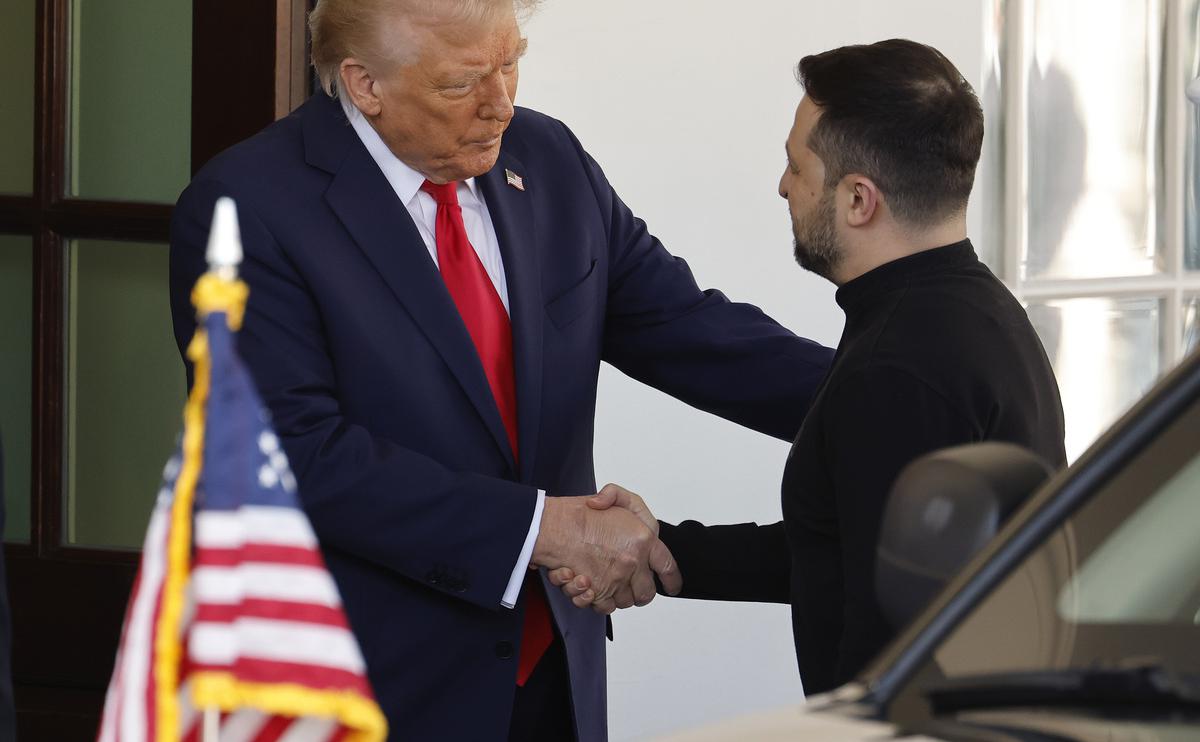 Президенты США и Украины Дональд Трамп и Владимир Зеленский