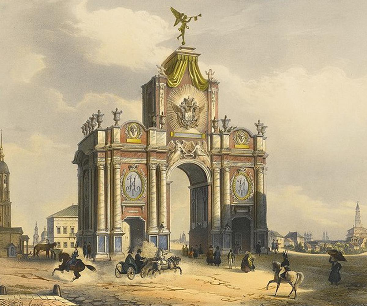 Красные ворота в Москве. Арну Жан-Батист,&nbsp;1850 год